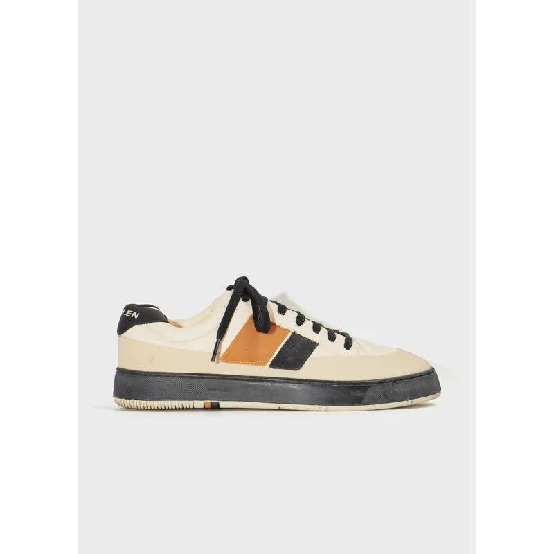 Leather ag sneaker m - areia - 37