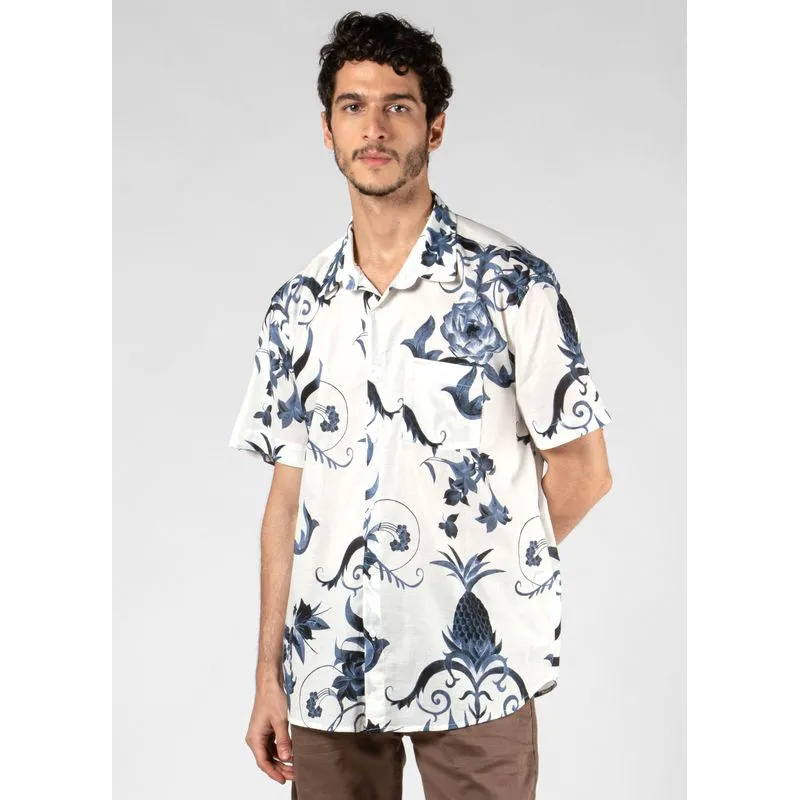 Camisa arabesco mc - off white - GG