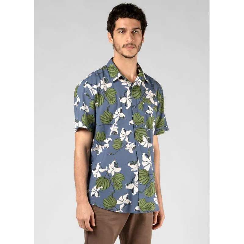 Camisa orchic sky mc - azul - G