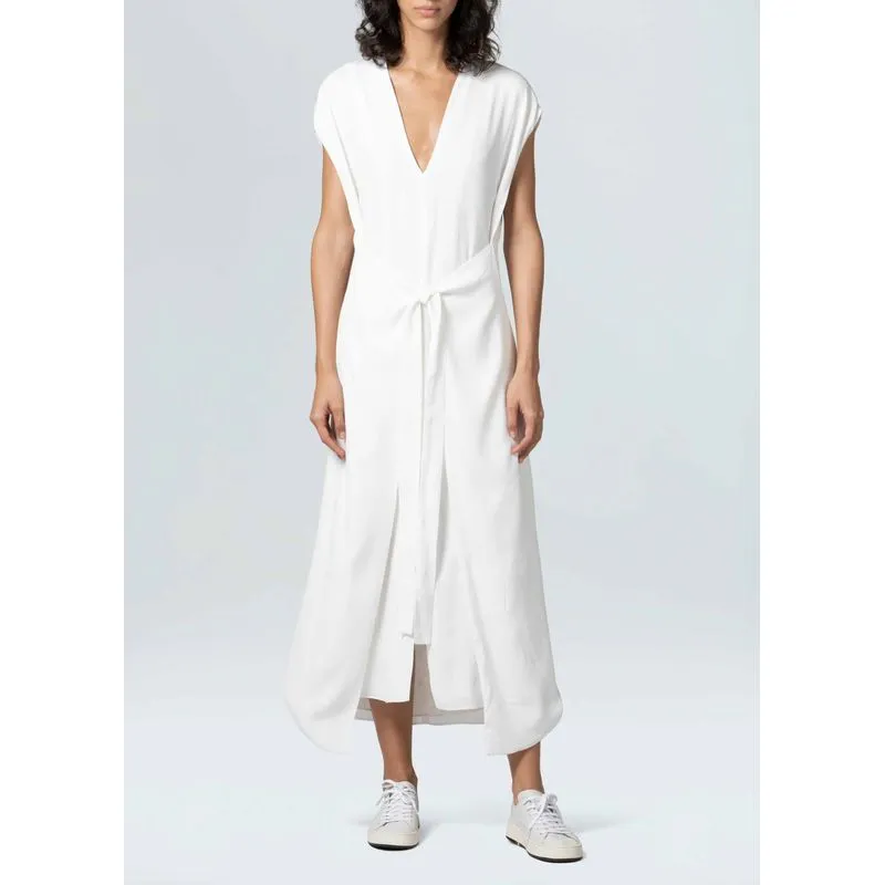 Vestido aba transpasse - off white - P