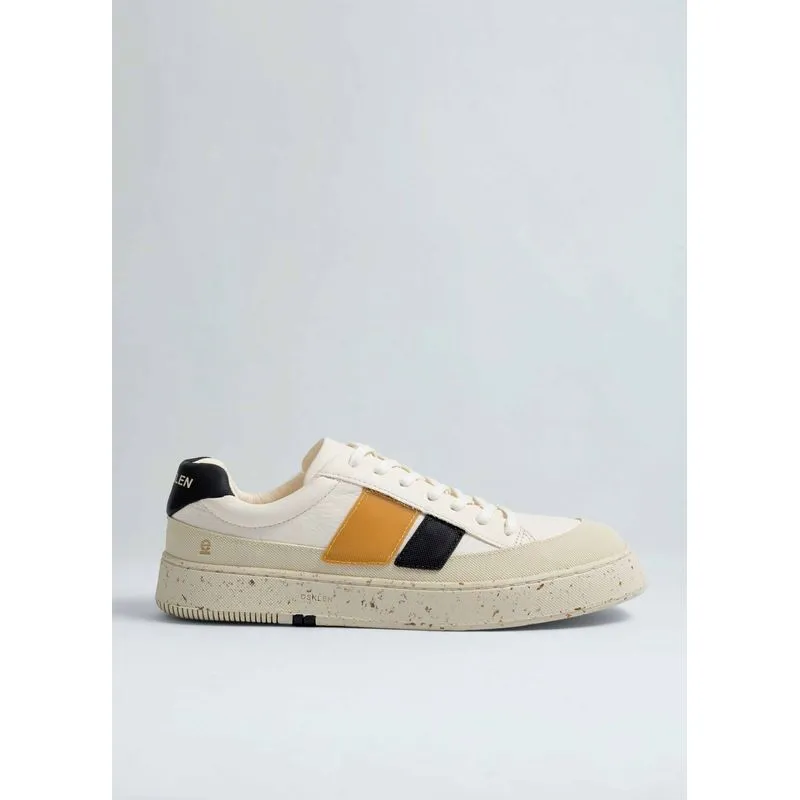 Leather ag sneaker - areia - 35