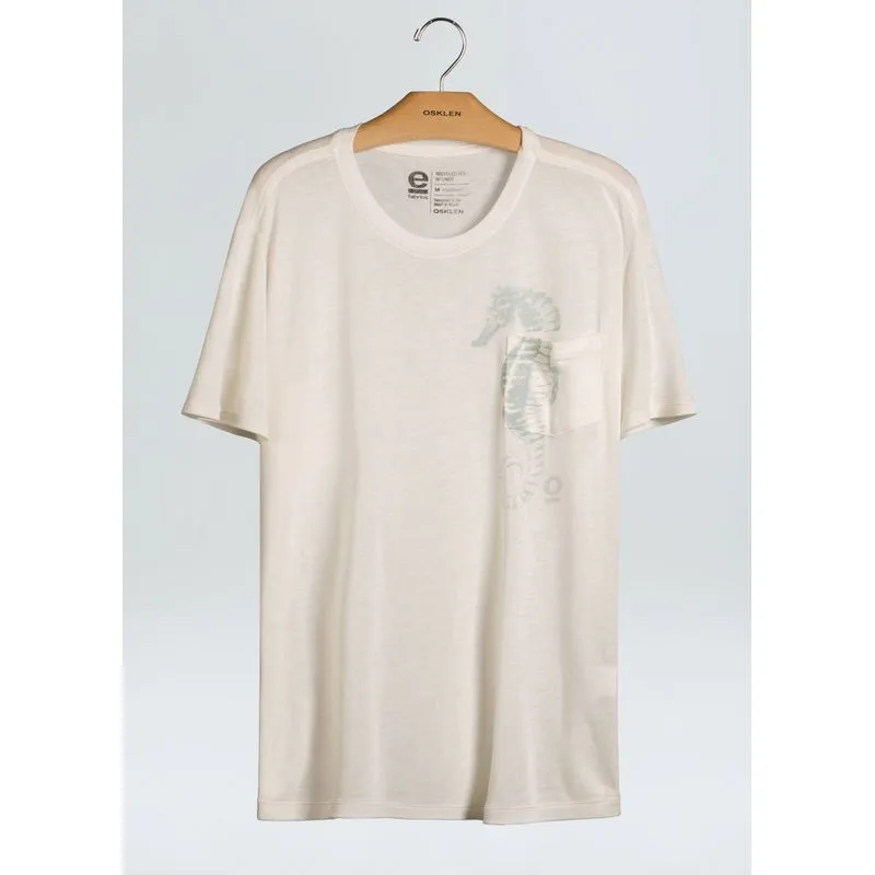 T-shirt eco fluid linen hippocampus - natural - M