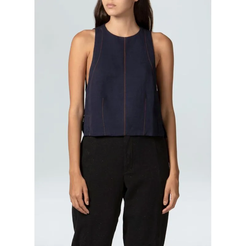 Blusa cropped tapajos - azul - G
