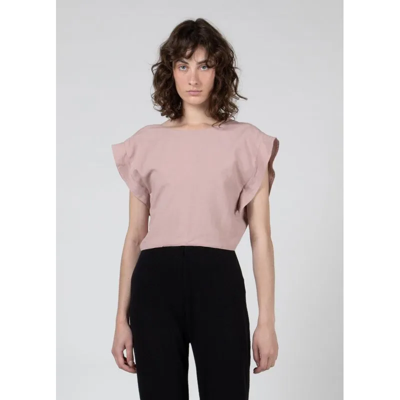 Blusa cropped - rosa - M