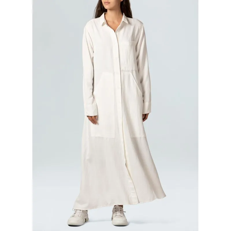 Vestido chemisie recortes - off white - G