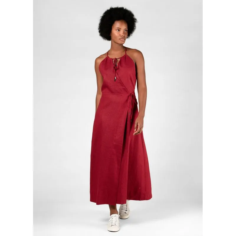 Vestido midi transpasse jambo - verde - M