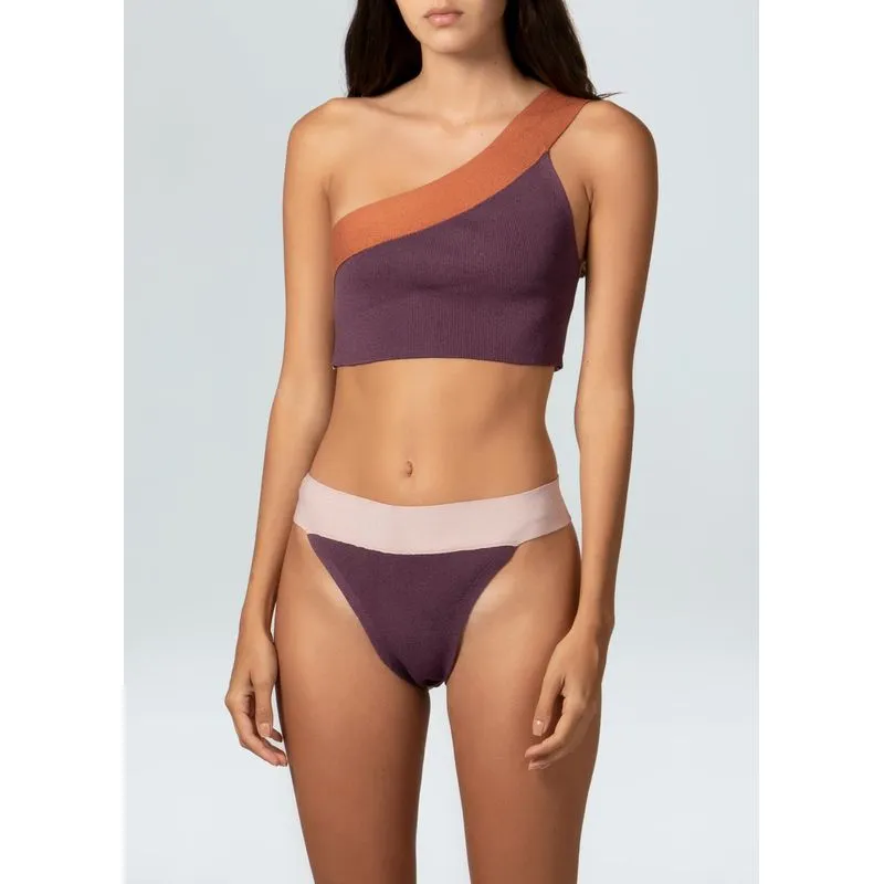 Biquíni tricot one shoulder Biquini tricot one shoulder - roxo - M
