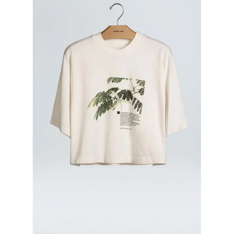 T-shirt cropped bio eco - off white - M