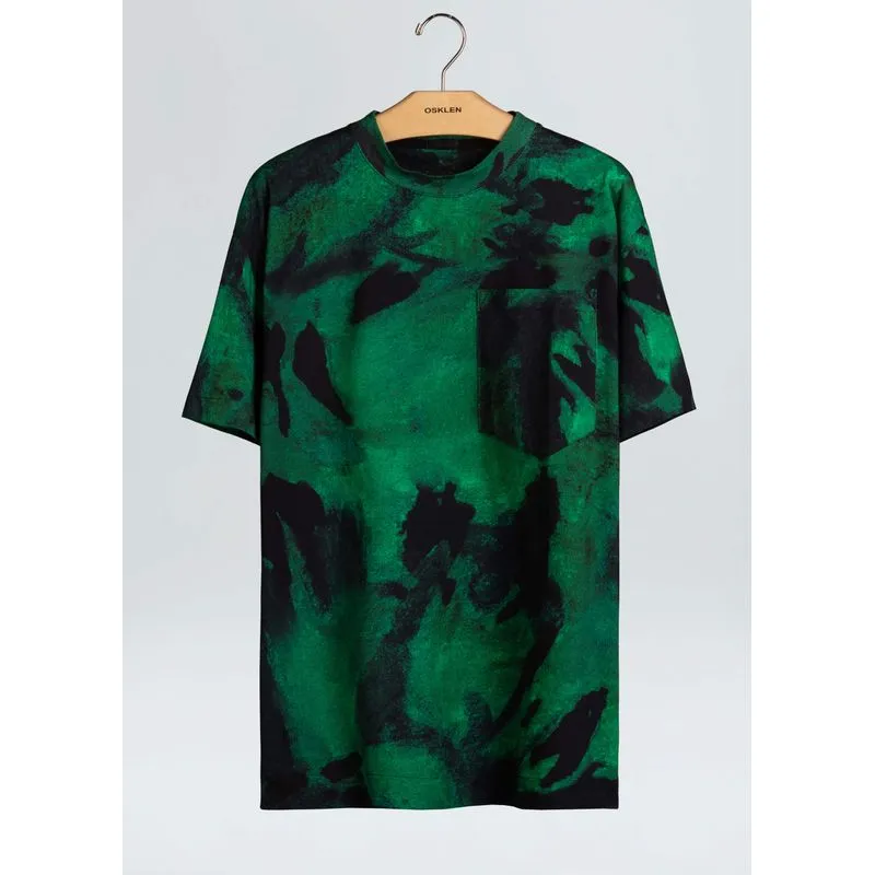 T-shirt tie dye oversized - verde - G