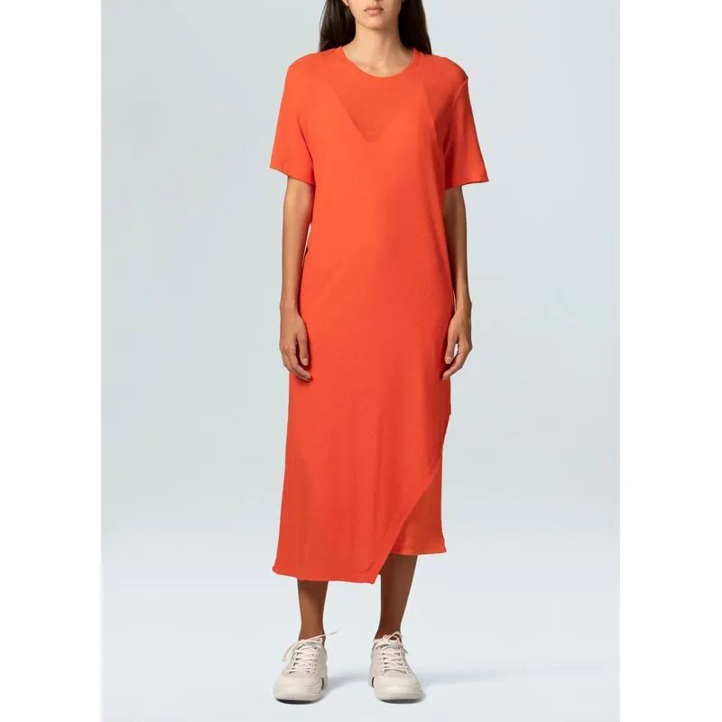 Vestido midi camadas eco - vermelho - P