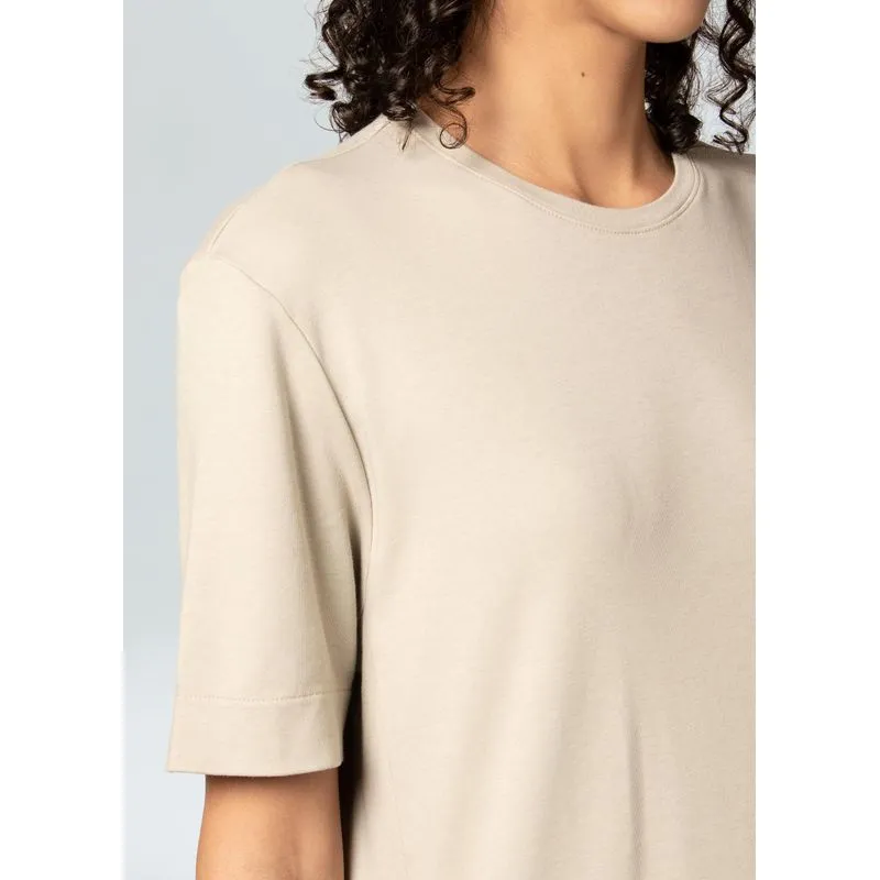 Vestido decote v e-colors - off white - P