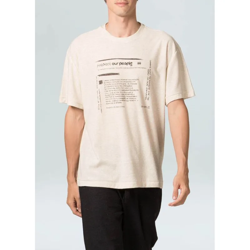 T-shirt eco blend respect our people - natural - P