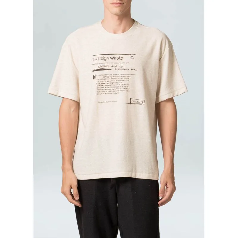 T-shirt eco blend redesign waste - natural - GG