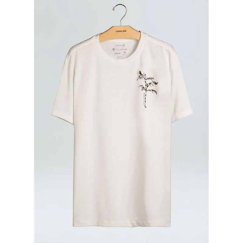 T-shirt rustic eco cdc mini leaf - off white - GG