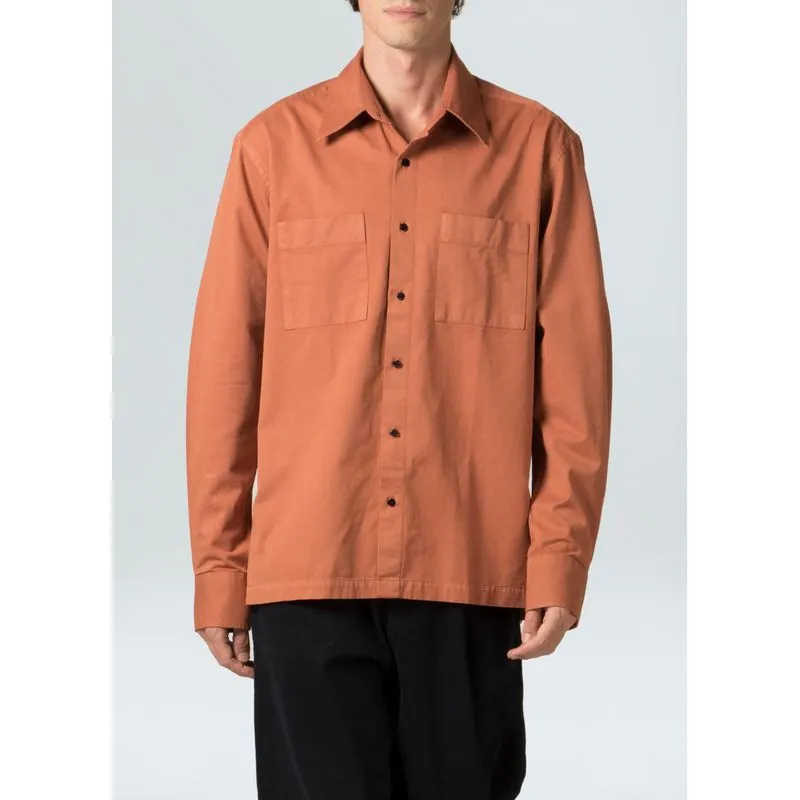 Camisa utility color ml - marrom - P