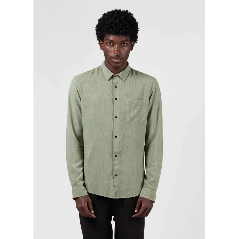 Camisa linen stripe ml - preto - PP
