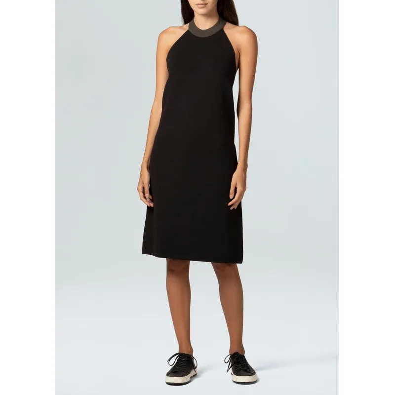 Vestido frente única tricot canelado Vestido frente unica tricot canelado - preto - P