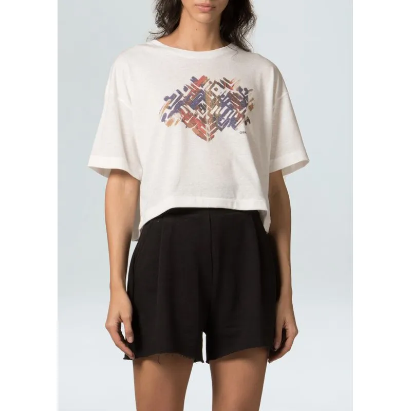 T-shirt cropped rastro color - off white - M