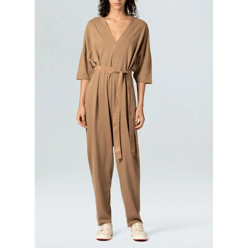 Macacão oversize cotton washed Macacao oversize cotton washed - bege - P