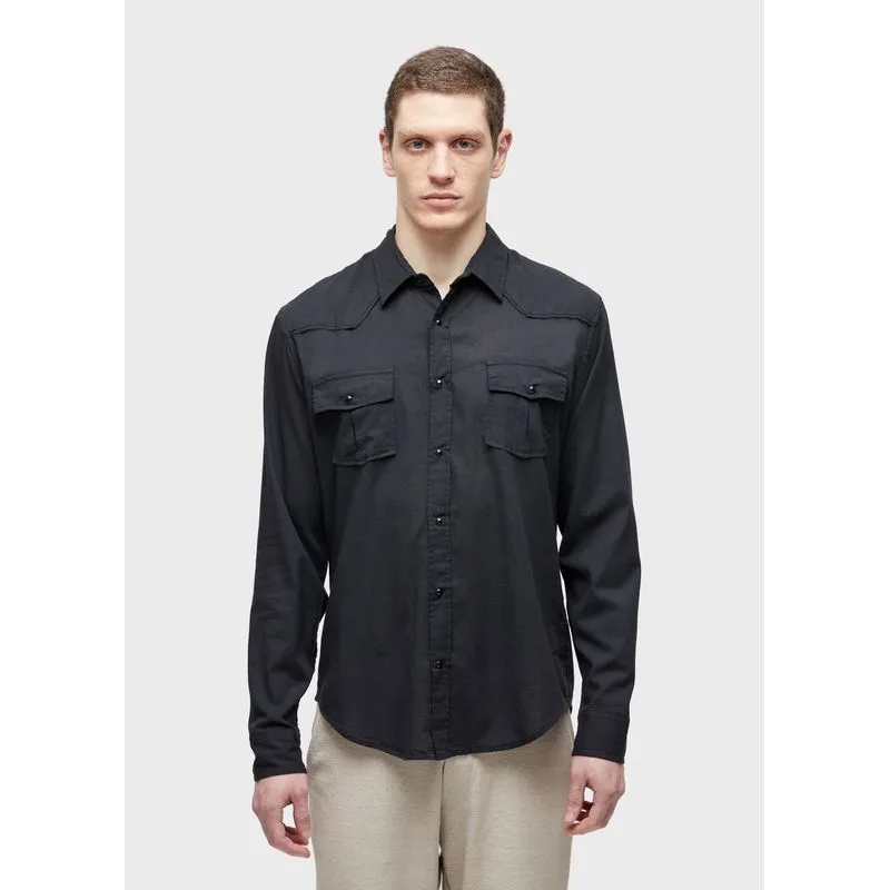 Camisa travel shirt ml - preto - P