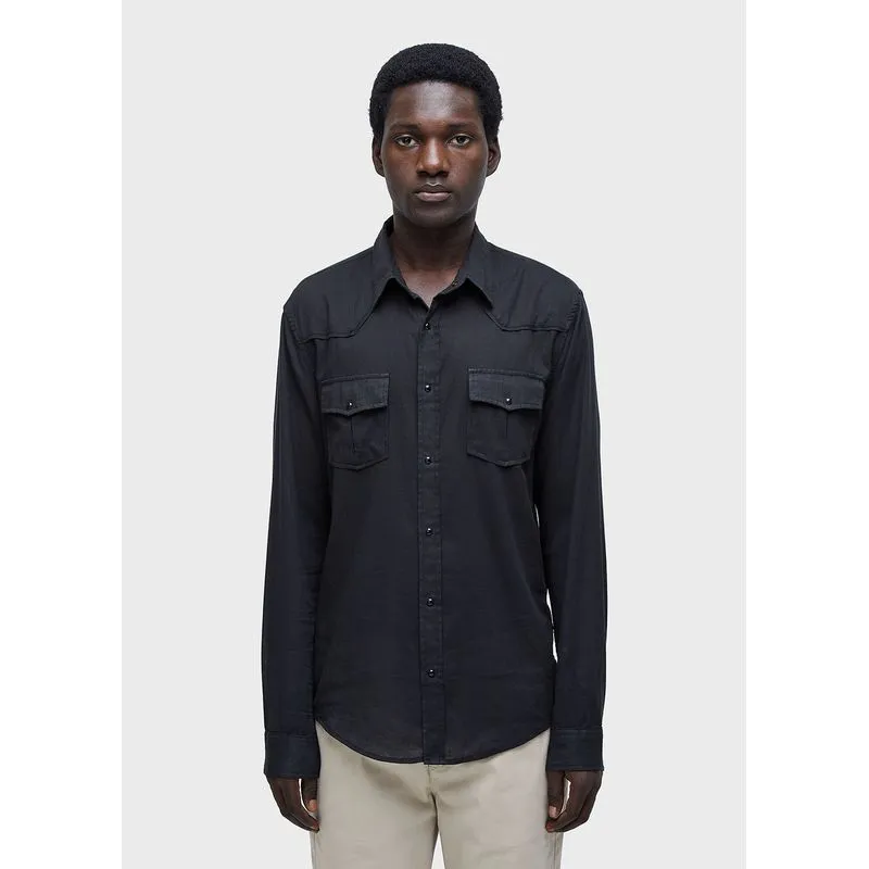 Camisa travel shirt ml - preto - P