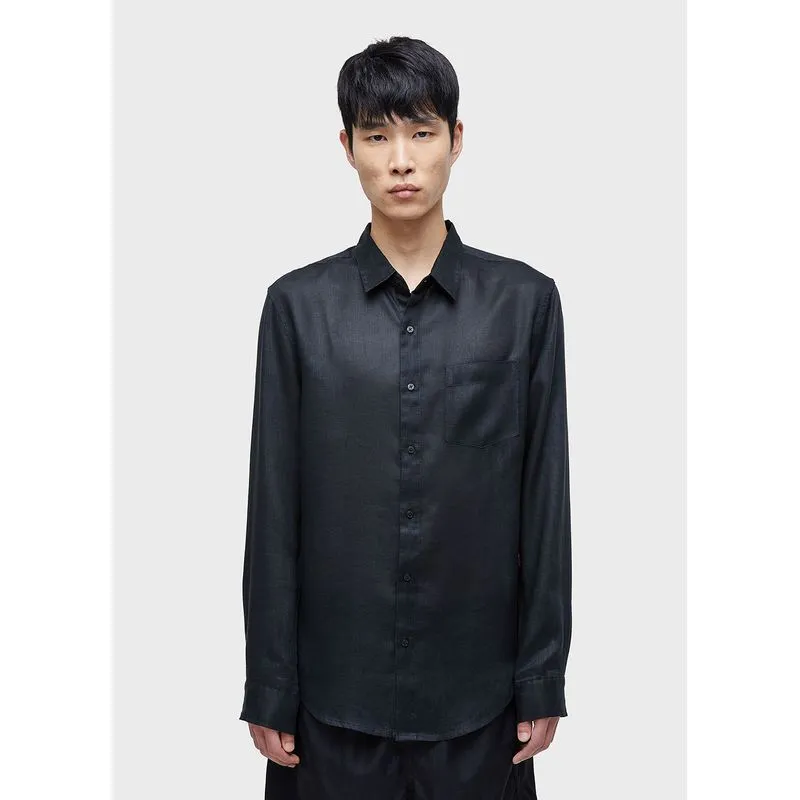 Camisa classic linen Camisa masc classic linen ml - preto - P