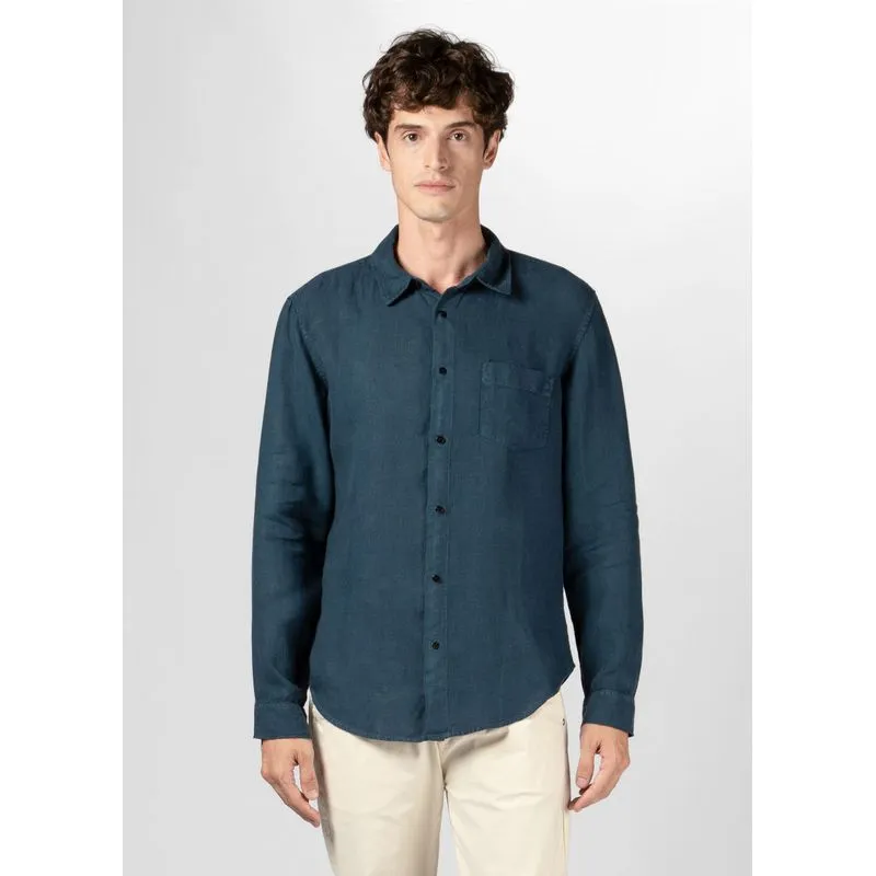 Camisa classic linen Camisa masc classic linen ml - indigo - M