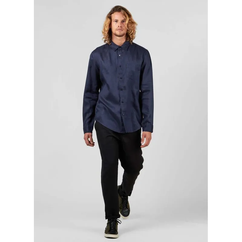 Camisa classic linen Camisa masc classic linen ml - azul marinho - PP