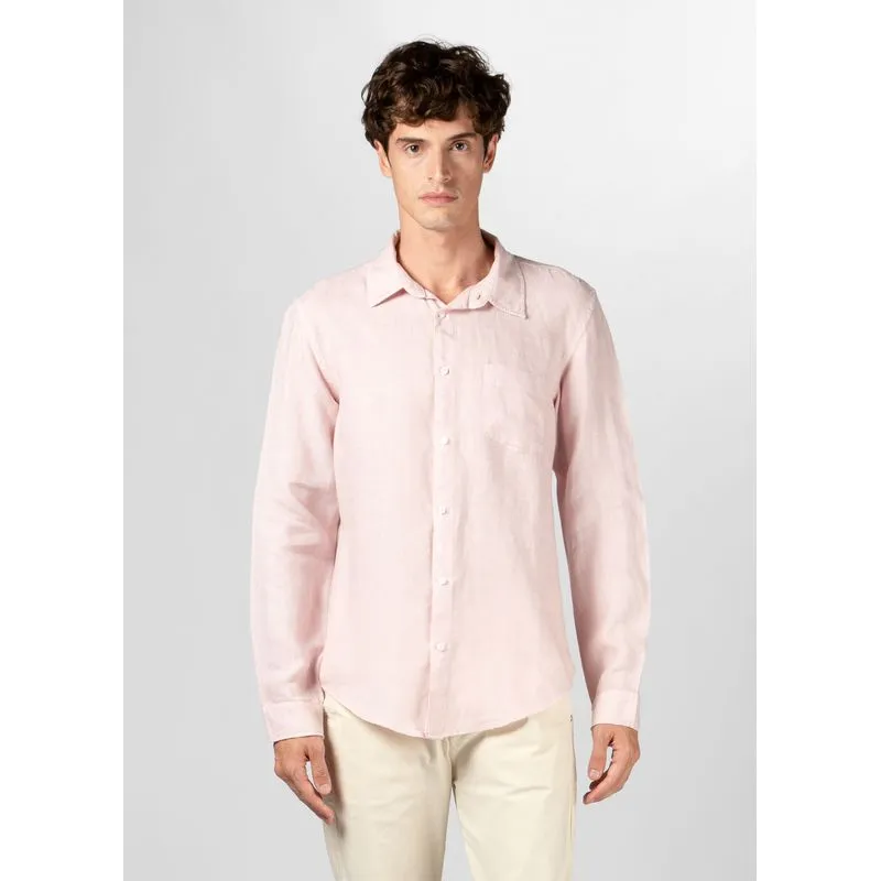 Camisa classic linen Camisa masc classic linen ml - rosa - M