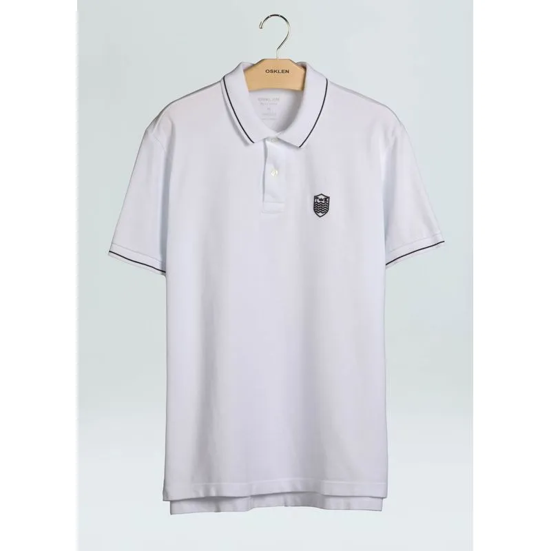 Polo mini brasão embossed Polo masc mini brasao embossed mc - branco - PP