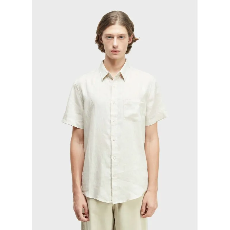 Camisa classic linen mc - natural - GG