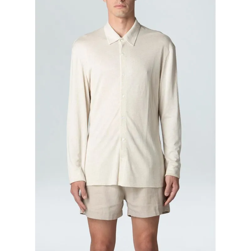 Camisa rustic linen - natural - P