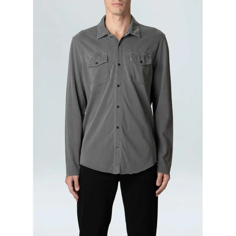 Camisa army pockets - cinza - P