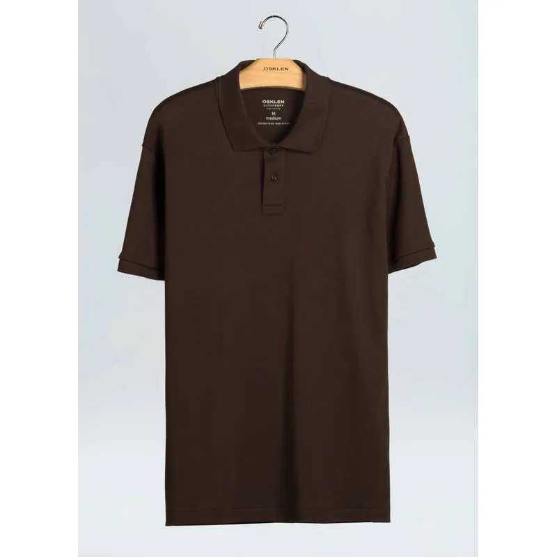 Polo supersoft - castanho - P