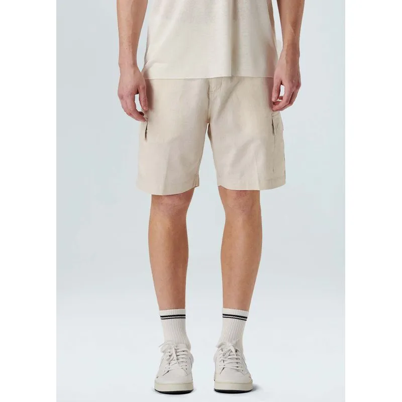 Bermuda cargo cotton linen new - natural - 46