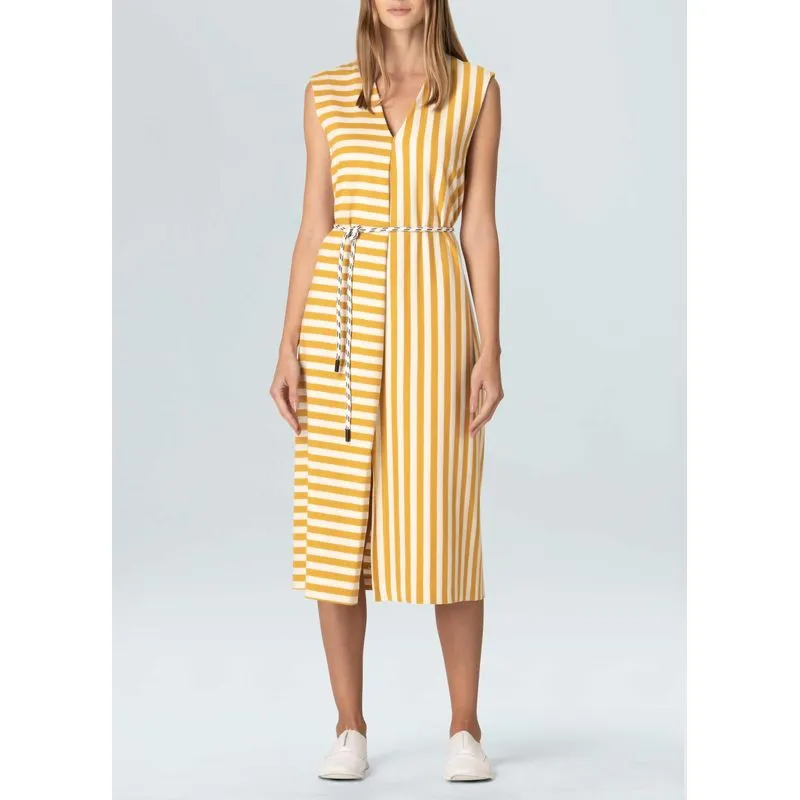 Vestido summer stripe - amarelo - M