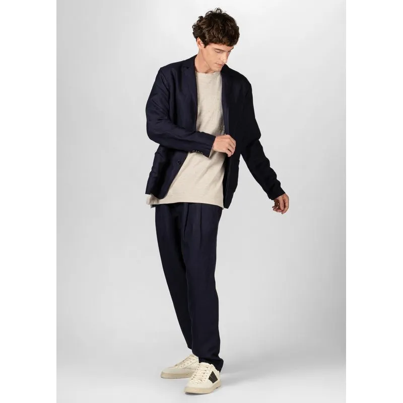 Calça britt fluid linen Calca britt fluid linen - azul marinho - 38