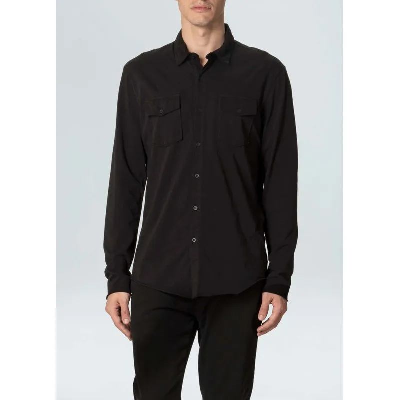 Camisa solid army pockets - preto - M