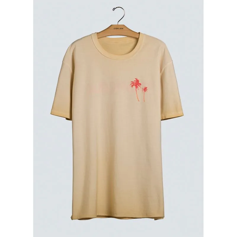 T-shirt watercolour tropicalia - amarelo - G