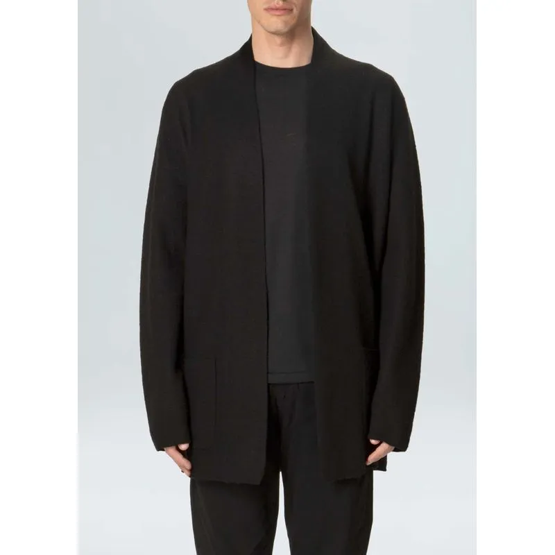Cardigan merino lana cotta - preto - PP