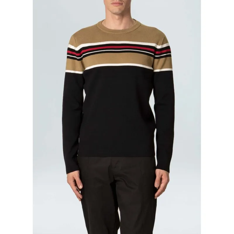 Tricot over stripes - preto - GG