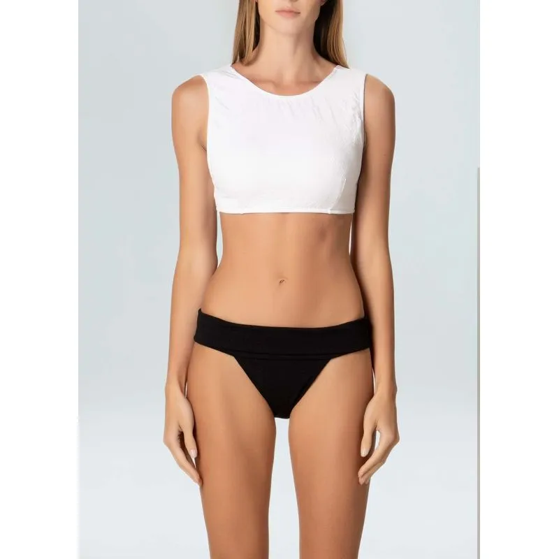 Biquíni cropped crisp Biquini cropped crisp - preto e branco - M