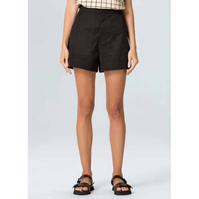 Short cotton paper work - preto - 42