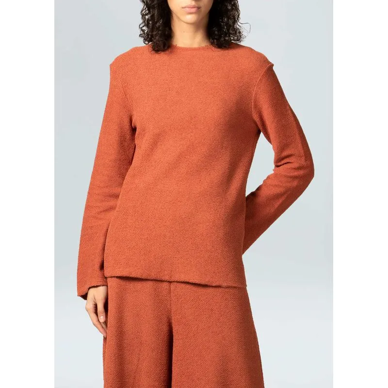 Blusa eco comfy ml - marrom - P