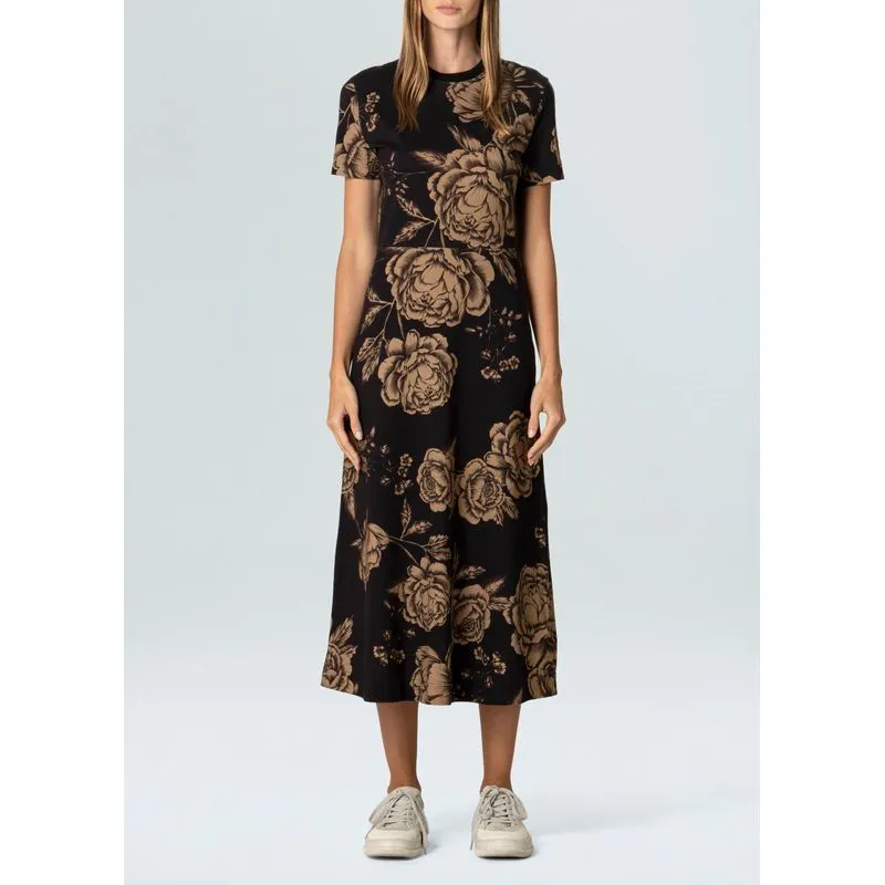 Vestido midi rosa khaki - bege - G
