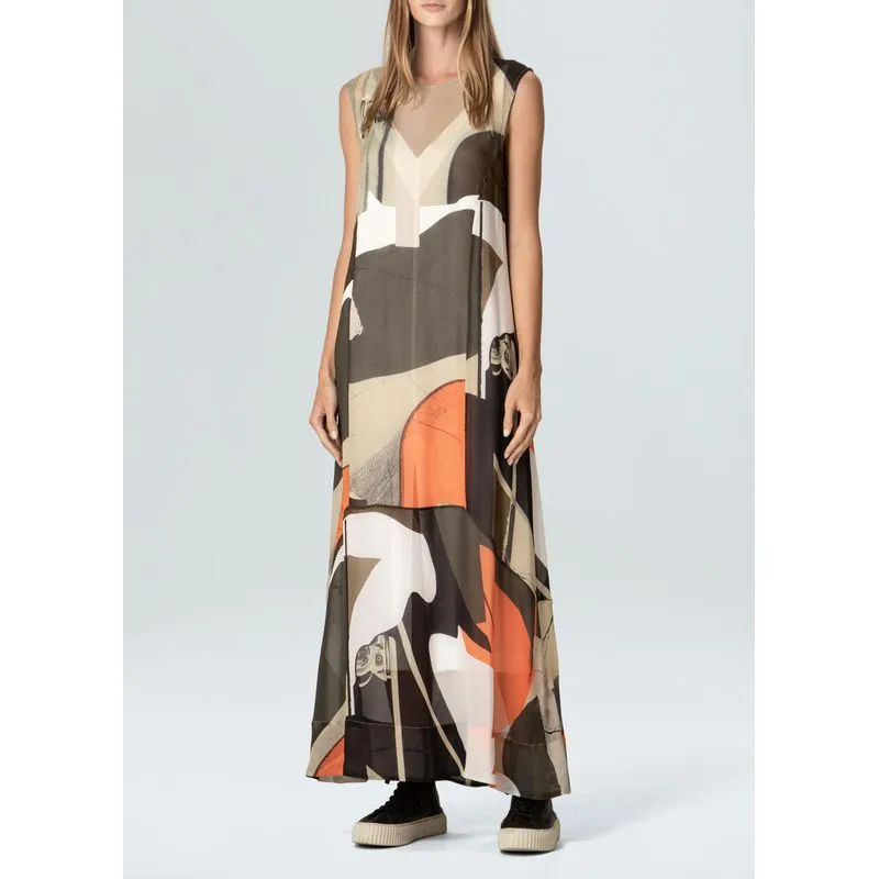 Vestido loose recortes bowl - bege - G