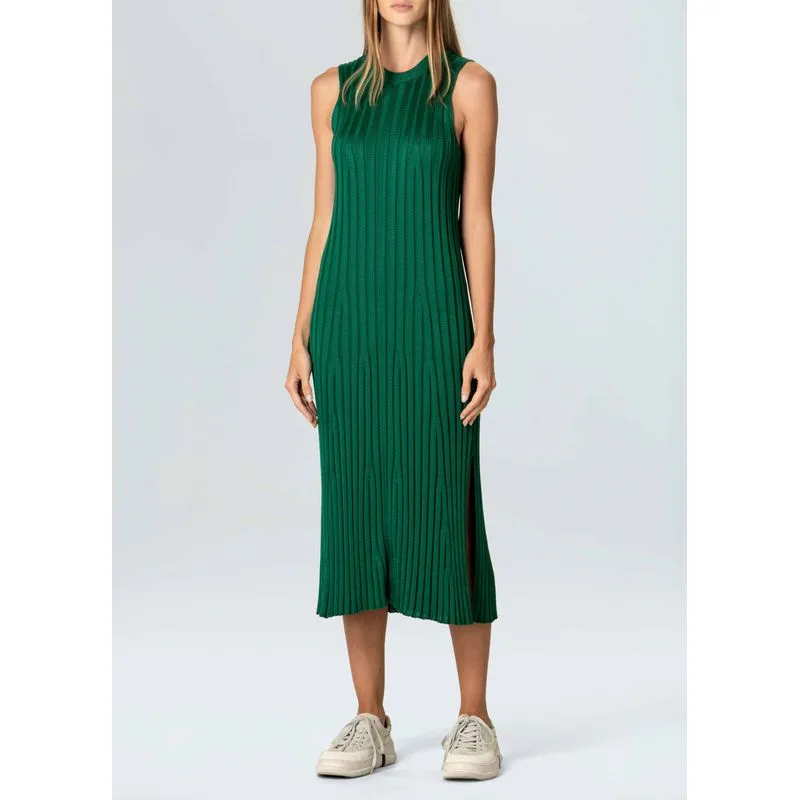 Vestido long knit - verde - G