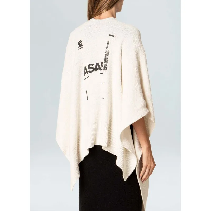 Poncho double face e fabrics Poncho fem double face e fabrics - off white - UN