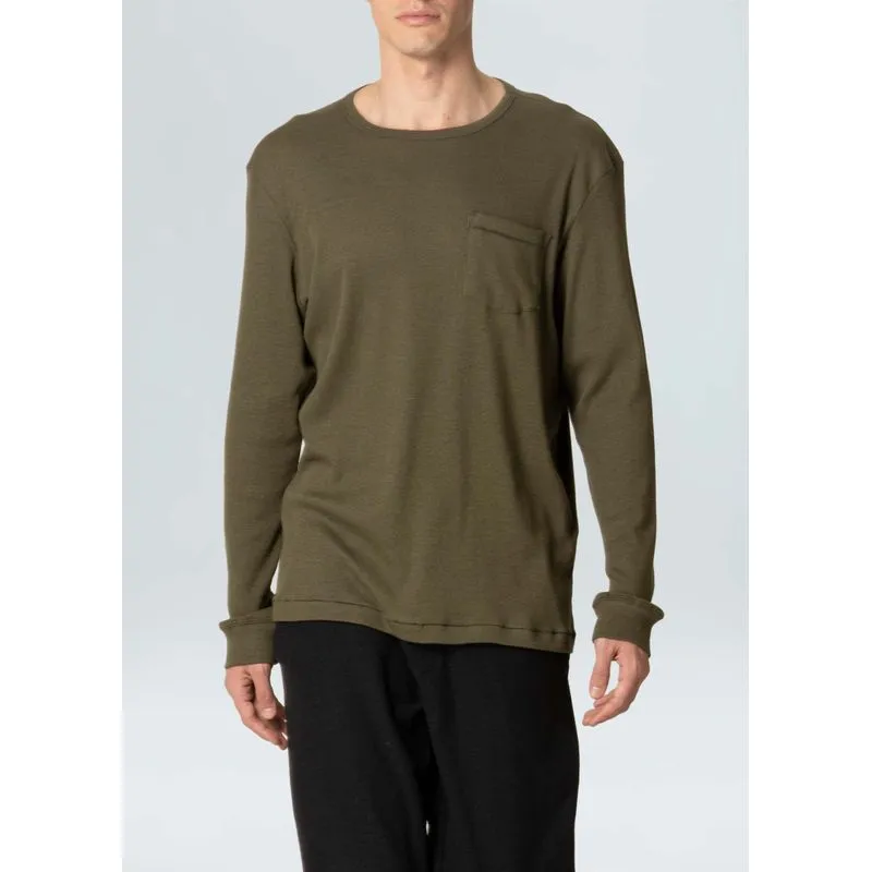 T-shirt pocket ribbed cânhamo T-shirt pocket ribbed canhamo ml - verde forest - G