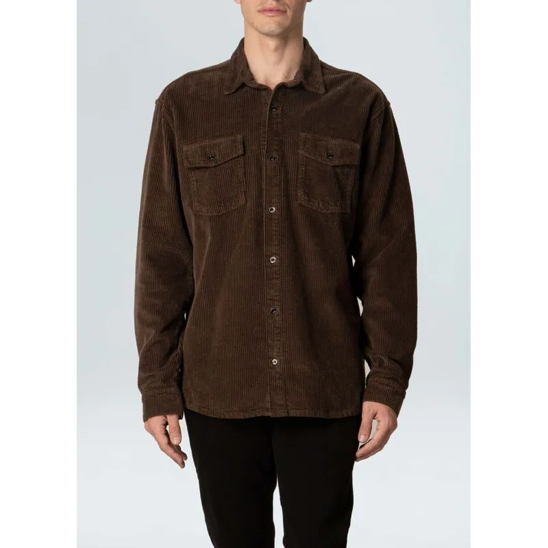 Camisa velvet corduroy ml - castanho - M